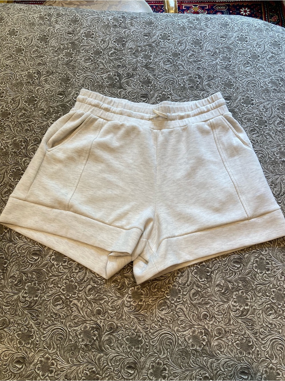 Varley Double Soft Gray Shorts